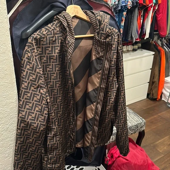 Fendi | Jackets & Coats | Fendi Kway Reversible Nylon